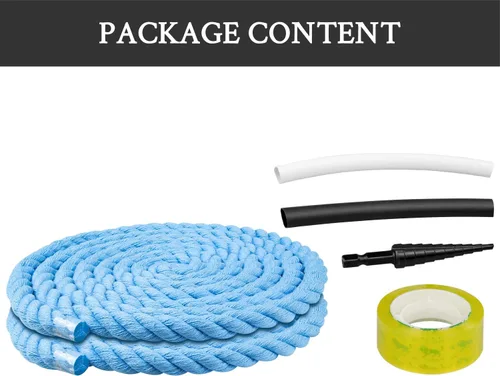 Vista 4 de Endoto Cordones de cuerda para Air Force 1, agujetas gruesas y voluminosas para zapatos deportivos AF Azul bebé