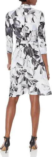 Vista 2 de Calvin Klein Women's Half Sleeve Fitted Cocktail Sheath Dress