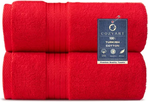 Vista 68 de COZYART - Juego de 6 toallas de baño de algodón turco, color azul claro, suaves, altamente absorbentes y duraderas, 19.17 oz/yd², incluye 2 toallas