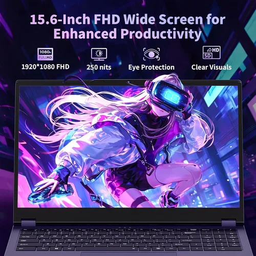 Vista 5 de EKY Portátil con pantalla táctil de 15,6 pulgadas, portátiles convertibles