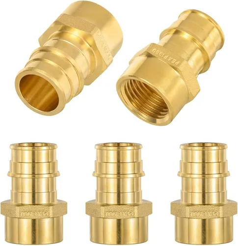 Vista 12 de Paquete de 2 adaptadores Pex-A hembra, 1 pulgada hembra NPT a 1 pulgada PEX-A latón expansión PEX-A accesorios PEX-A, latón sin plomo NSF/ANSI 61