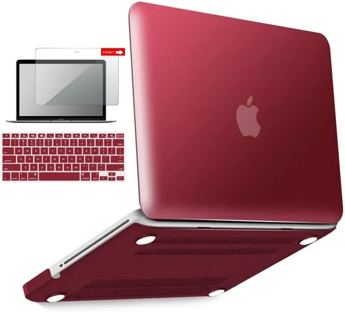 Vista 8 de IBENZER Compatible con MacBook Pro de 13 pulgadas A1278 Release 2012-2008, carcasa rígida de plástico con teclado y cubierta de pantalla para Apple
