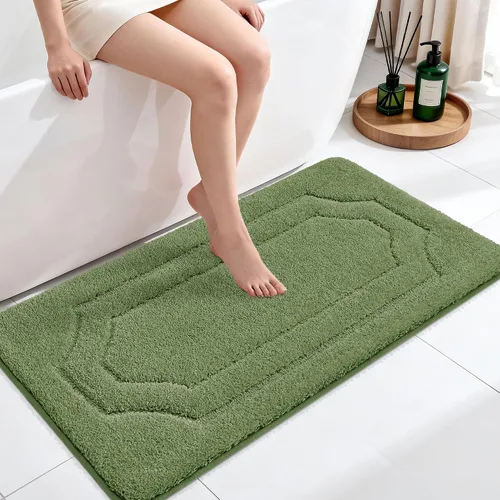 Vista 29 de BEQHAUSE Alfombra de Baño-Antideslizante-Tapete de Baño-Suave y Absorbente-Tapete de Ducha-Tapetes de Baño de Poliéster para Baño Lavables a Máquina