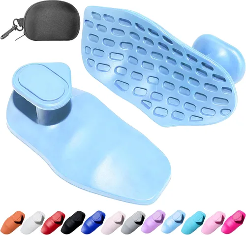 Vista 23 de Agarres de silicona para levantamiento de pesas, guantes de entrenamiento alternativos para hombres, agarre antideslizante para entrenamiento
