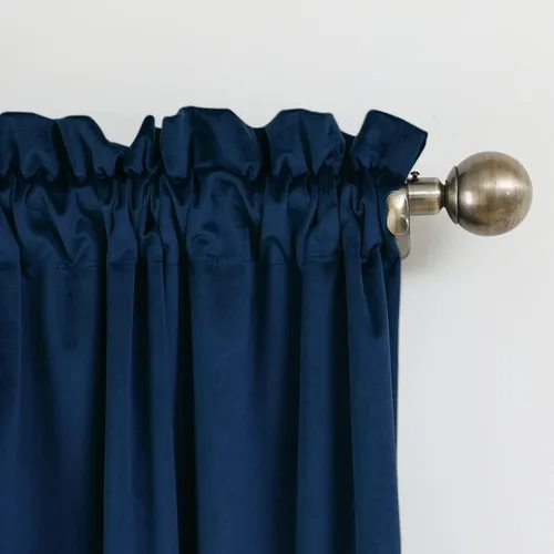 Vista 2 de PLEASANT BOULEVARD Cortinas de terciopelo 2 paneles Cortinas opacas pesadas con bolsillo para barra, cortinas de oscurecimiento con aislamiento
