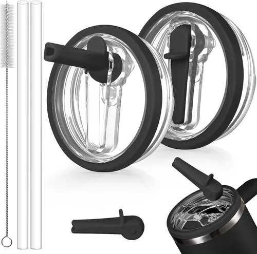 Vista 12 de Tapa a Prueba de Fugas de 30oz para Vaso Stanley Quencher H2.0, Tapa de Repuesto con Popote Abatible para Vaso de 30 oz Sin Derrames Cubierta