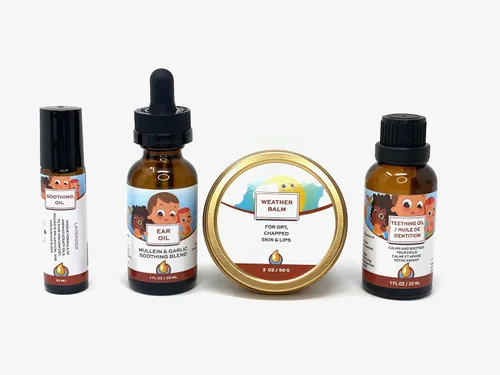 Vista 6 de Punkin Butt Paquete de aceite de dentición para bebés y bálsamo labial para aliviar el dolor de encías y labios agrietados, todo natural, orgánico