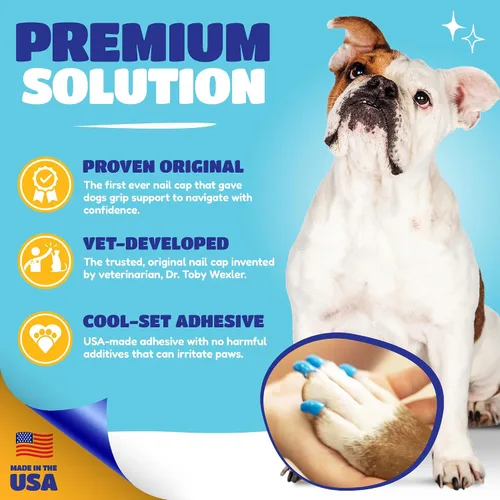 Vista 5 de Kit de fundas para uñas de perros y gatos Soft Claws, pequeñas y color plata brillante