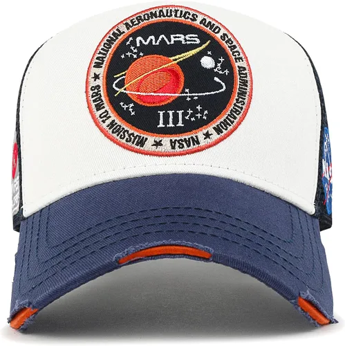 Vista 2 de ililily Gorra de béisbol estructurada con logotipo de gusano de la NASA prémium