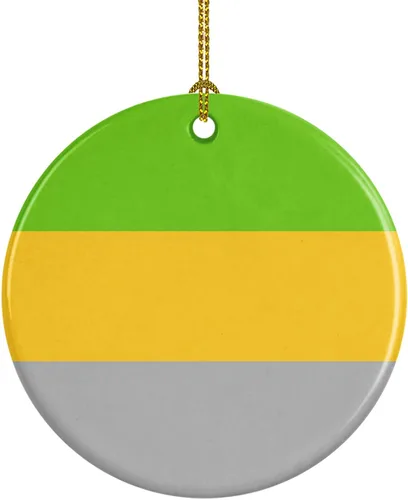Vista 7 de Caroline's Treasures Trigender Pride - Adorno de cerámica para colgar en el árbol de Navidad, para el hogar, Navidad, fiestas, regalo, 3 pulgadas