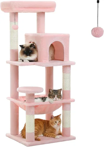 Vista 24 de PETEPELA Árbol de gato de 69 pulgadas de alto para gatos grandes de interior, torre para gatos adultos con hamaca grande, torre de árbol trepador