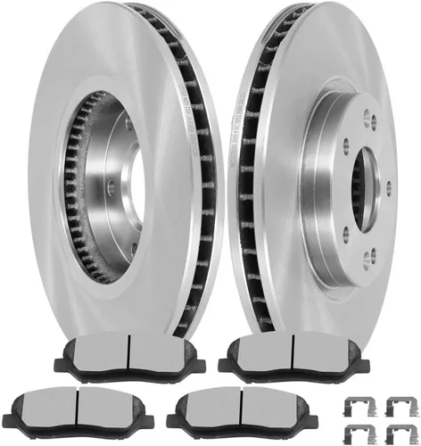 Vista 12 de SCITOO Kit de freno delantero Rotores de freno delantero y pastillas de freno de cerámica para Acura RSX 2003-2006