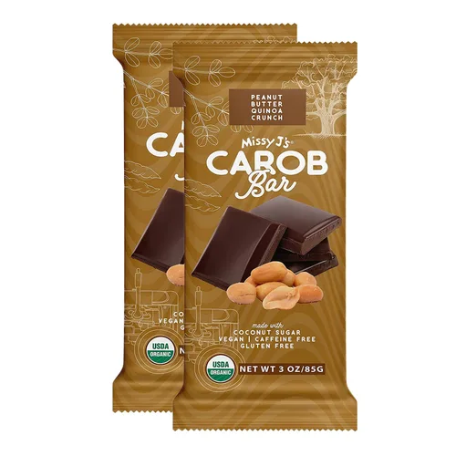 Vista 13 de Missy J's Barras orgánicas de coco y almendra, paquete de 2, algarroba hecha con azúcar de coco, veganas y sin gluten, sustituto saludable sin