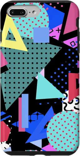 Vista 12 de 80s Geometric Memphis Pattern Vintage 1980s 90s Phone Cover Case for iPhone 17