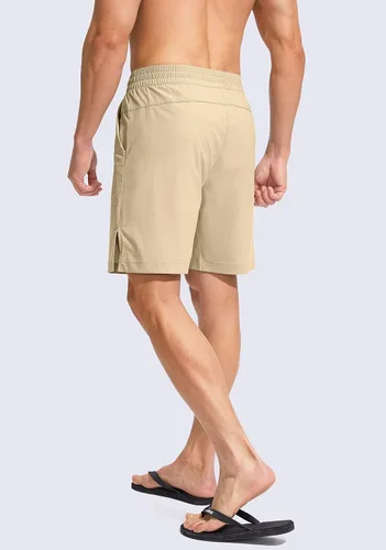 Vista 4 de G Gradual Men's Swim Trunks Quick Dry Bathing Suit Beach Board Shorts for Men with Zipper Pockets and Mesh Lining