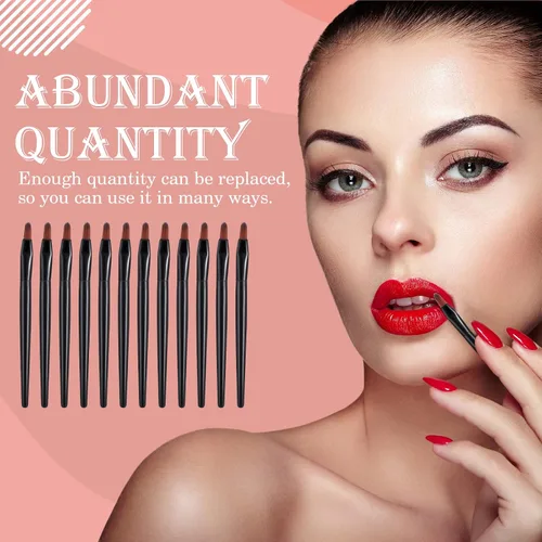 Vista 6 de Yaomiao 120 brochas desechables para labios, aplicadores de labios pequeños, cepillo multifuncional a granel para lápiz labial, maquillaje