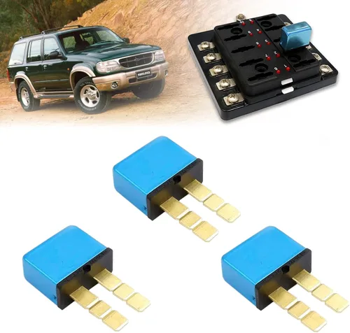 Vista 13 de Disyuntor automotriz T1 reinicio térmico, montaje enchufable con función de cierre, conexión de terminal tipo cuchilla ATC ATO (5 piezas)