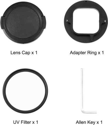 Vista 7 de PULUZ Anillo adaptador de filtro de lente UV de 2.047 in para GoPro HERO11 / Hero11 Mini / HERO10 / HERO9 adaptador de lente de cámara negro anillo