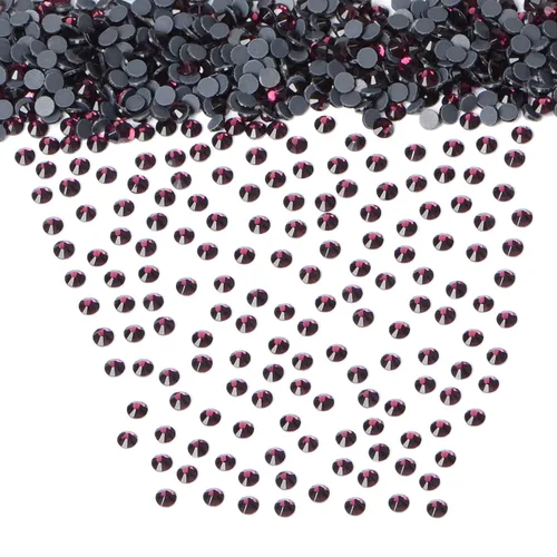 Vista 3 de LPBeads 10000 unidades de diamantes termoadhesivos SS6 amatista con parte trasera plana, gemas de diamantes de imitación de cristal redondas