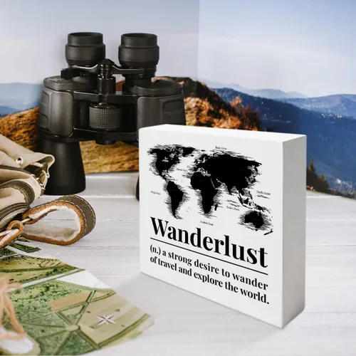 Vista 3 de Regalos para amantes de la aventura de viaje para mujeres y hombres, regalos para viajeros aventureros, decoración de aventura de viaje