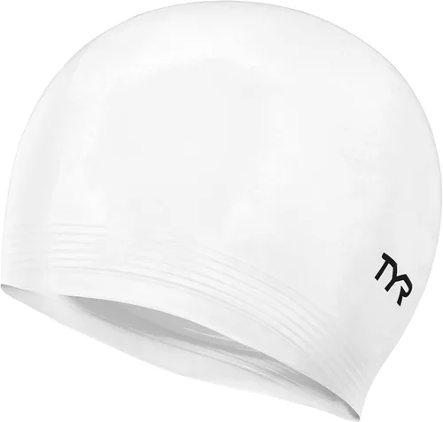 Vista 19 de TYR Gorro de natación de látex para adultos para mujeres y hombres, sombrero de natación de entrenamiento y recreación con una construcción de látex