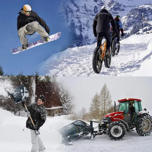 Vista 7 de SKYDEER 3M Thinsulate - Guantes térmicos de trabajo de invierno con piel de ciervo genuina resistente al viento (unisex)