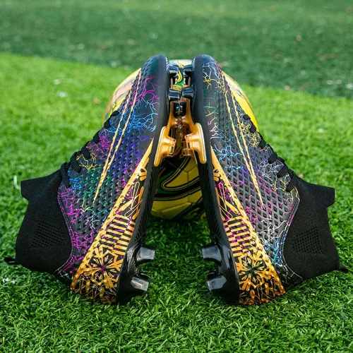 Vista 2 de Zapatos de fútbol para hombre, zapatillas de fútbol profesionales de alta calidad, zapatos de fútbol para entrenamiento, competición