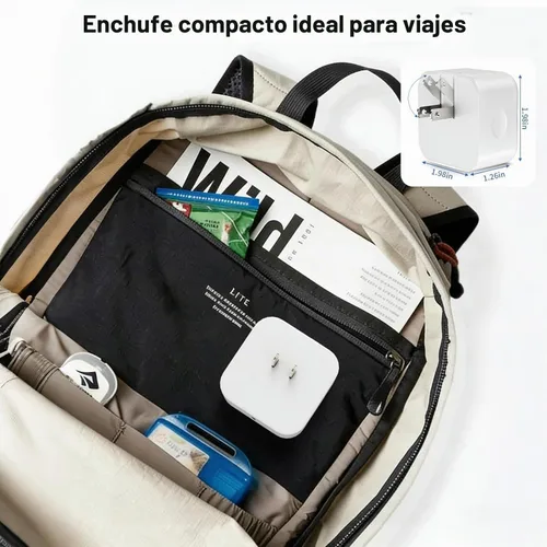 Vista 7 de Bloque de cargador USB C, [paquete de 2] adaptador dinámico USB C plegable de 40 W con carga rápida máxima de 60 W, bloque de cargador de pared USB