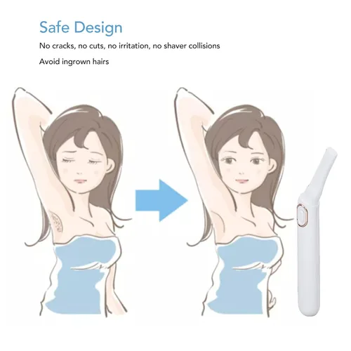 Vista 6 de Afeitadora eléctrica para mujer, afeitadora de bikini de uso en seco, ajuste en ángulo, afeitadora eléctrica con luz LED para mujer, para cara