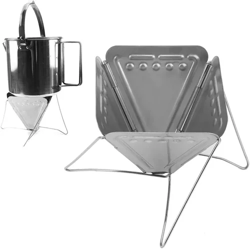 Vista 2 de Gotero de café plegable, estante de goteo de café de acero inoxidable portátil para estufa de café gotero de café, filtro de filtro para viajes