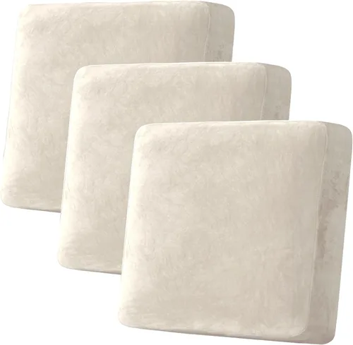 Vista 151 de H.VERSAILTEX Funda de cojín elástica de terciopelo para sofá, funda de cojín de felpa para cojines de silla, protector de muebles, cojín de asiento