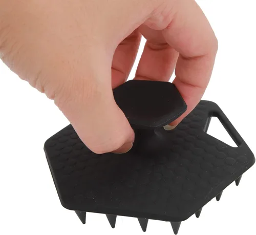 Vista 7 de Diydeg Exfoliante de silicona para barba para hombres, exfoliante y cepillo para el cabello, limpia profundamente, desobstruye los poros, promueve