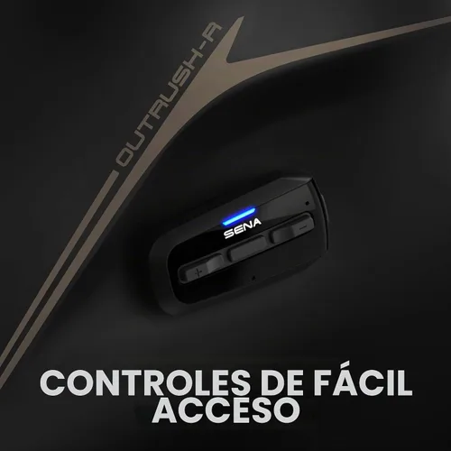 Vista 3 de Sena Outrush R - Casco modular de motocicleta Bluetooth con sistema de intercomunicación (blanco brillante, S)