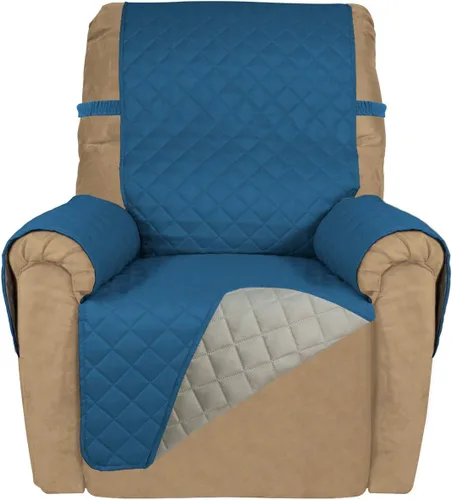 Vista 115 de PureFit - Funda de sofá acolchada reversible, protector de muebles impermeable, funda de sofá lavable con espuma antideslizante y correas elásticas