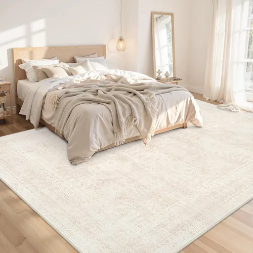Vista 2 de Alfombras de área 8x10 Sala de estar: Dormitorio Alfombra Lavable Beige