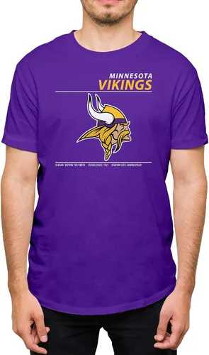 Vista 8 de Hybrid Sports NFL - Team Logo and Stats - Adult Unisex Short Sleeve Fan T-Shirt for Men and Women - Officially Licensed