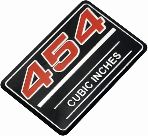 Vista 2 de 2 emblemas de 454 pulgadas cúbicas 3D cubierta de válvula de metal Insertar calcomanía Tonawanda 12393652 Negro Rojo