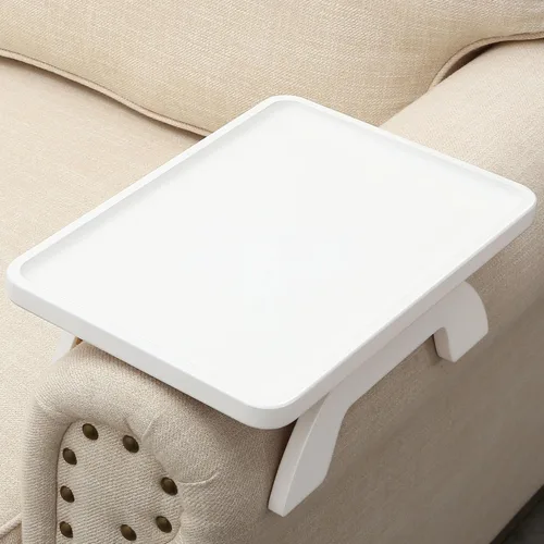 Vista 12 de SINWANT Mesa de Brazo para Sofá, Bandeja de Reposabrazos de Madera de Acacia para Sofá, 13.78" Bandejas Plegables de Reposabrazos de Sofá
