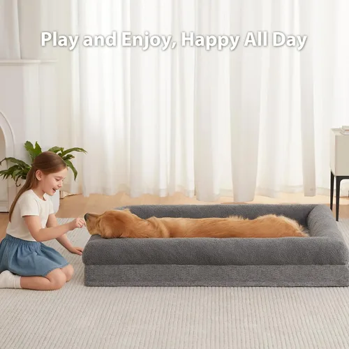 Vista 6 de RRPETHOME Camas lavables para perros de gran tamaño, camas ortopédicas extra grandes para perros con funda extraíble, cama impermeable para mascotas