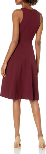 Vista 2 de Dress the Population Catalina - Vestido midi sin mangas y acampanado para mujer