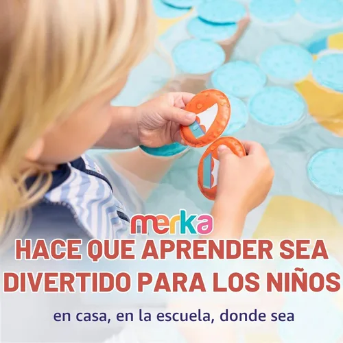 Vista 5 de merka Bath Toys Flash Cards - 30-Pack, 2.25-Inch EVA Foam, Multicolor - Baby Bath Toys & Memory Matching Game & Bathtub Flash Cards