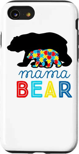 Vista 18 de Autism Awareness Mama Bear Autistic Mom Gift Case for iPhone 17