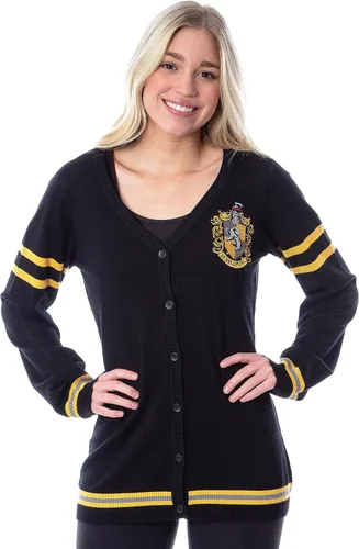 Vista 5 de Harry Potter Sudadera con escudo de la Casa Slytherin para mujeres, abertura frontal, para jóvenes Gryffindor