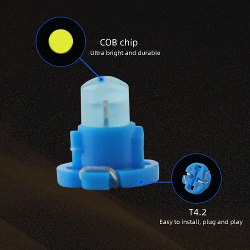 Vista 4 de Grandview 10 unids T4.2 COB 1 SMD Led para tablero de instrumentos Cluster Luz del coche Bombilla de luz lateral Luz indicadora Panel interior Azul