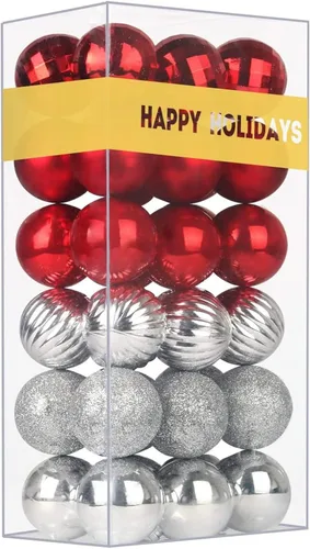 Vista 91 de Esferas pequeñas de bronce de 1.6 pulgadas para decoración del árbol de Navidad, adornos inastillables para cumpleaños, Halloween, vacaciones, boda