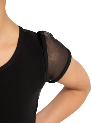 Vista 5 de Capezio Leotardo de manga abullonada con abertura en la espalda para niñas - Chicas