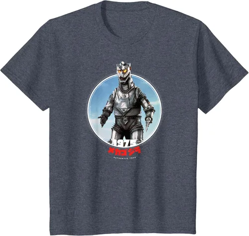 Vista 32 de Godzilla Mechagodzilla 1975 Icons of Toho T-Shirt Asphalt Grey