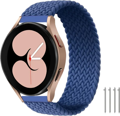 Vista 9 de Minggo Solo Loop - Correa trenzada compatible con Samsung Galaxy Watch 6/5/4 de 1.575 pulgadas, 1.732 pulgadas, correa elástica tejida para Galaxy