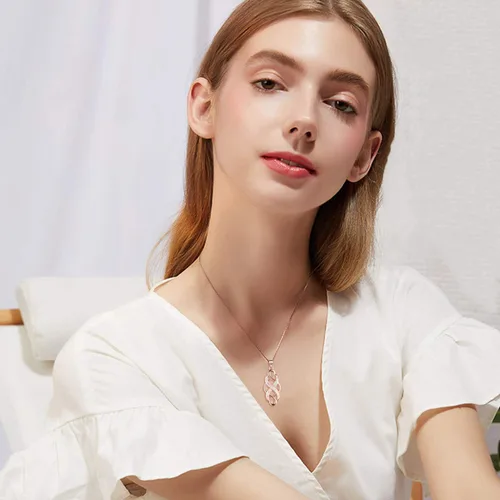 Vista 6 de YFN Collar con colgante de ópalo creado con nudo celta irlandés, collares negros de plata esterlina para mujeres y hombres de 18 pulgadas