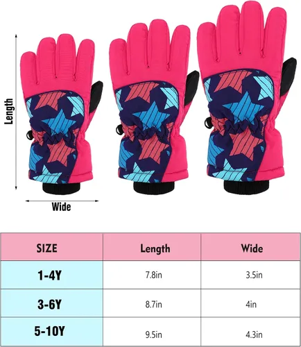 Vista 3 de Guantes de esquí unisex para invierno y nieve, impermeables, cálidos, para clima frío